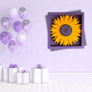 Wooden sunflower wall hanging gift idea for housewarming and special occasions