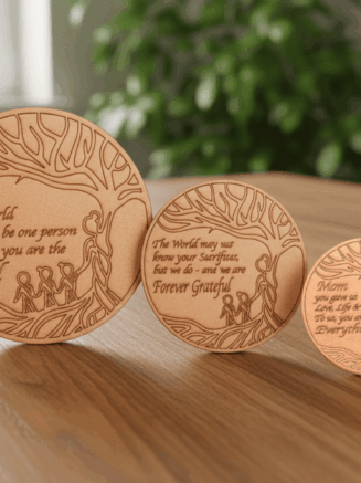 Personalized Wooden Mom Plaque – Tree of Life Engraved Keepsake | Rustic Mother's Day Gift