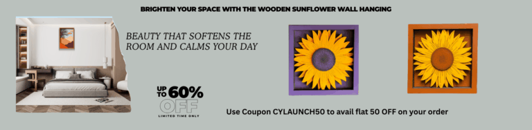 Brighten Your Space with the Wooden Sunflower Wall Hanging