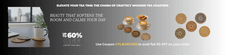 Elevate Your Tea Time: The Charm of CraftsCy Wooden Tea Coasters