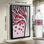 Heart tree wooden wall hanger size 11 x 8 x 1.5 inches